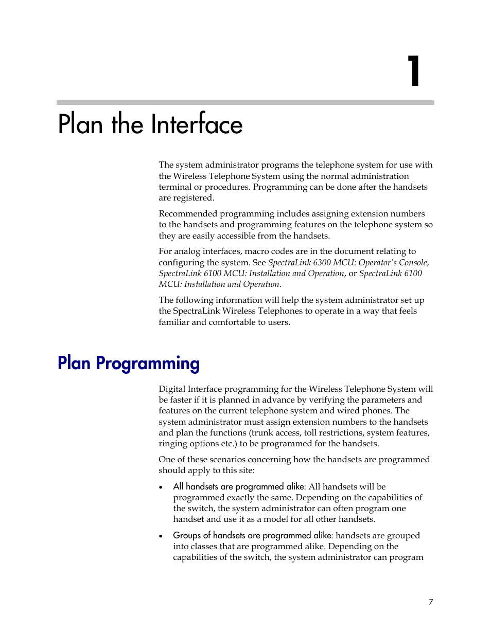 Plan the interface, Plan programming | Polycom KH 150 SE User Manual | Page 7 / 17