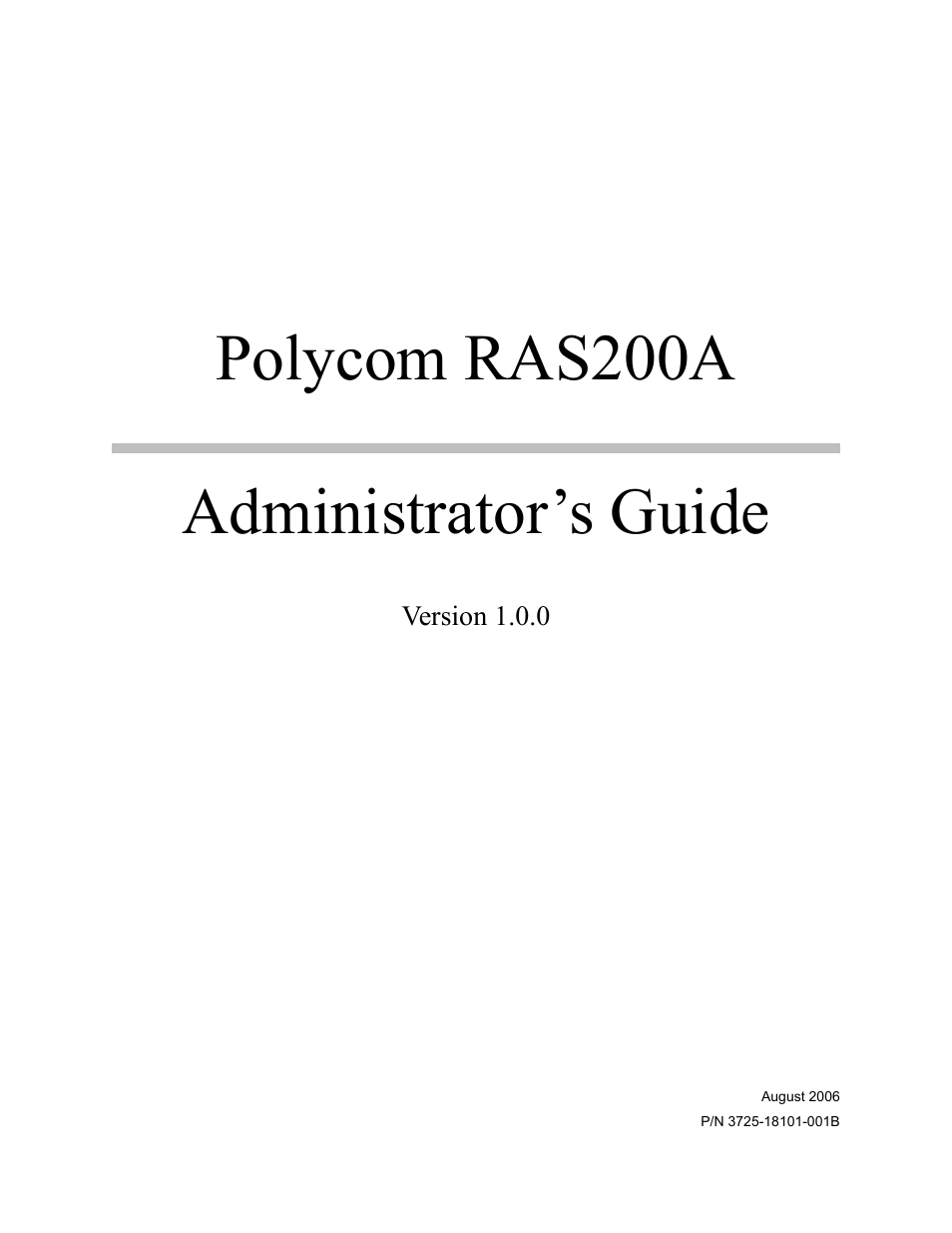 Polycom RAS200A User Manual | 28 pages