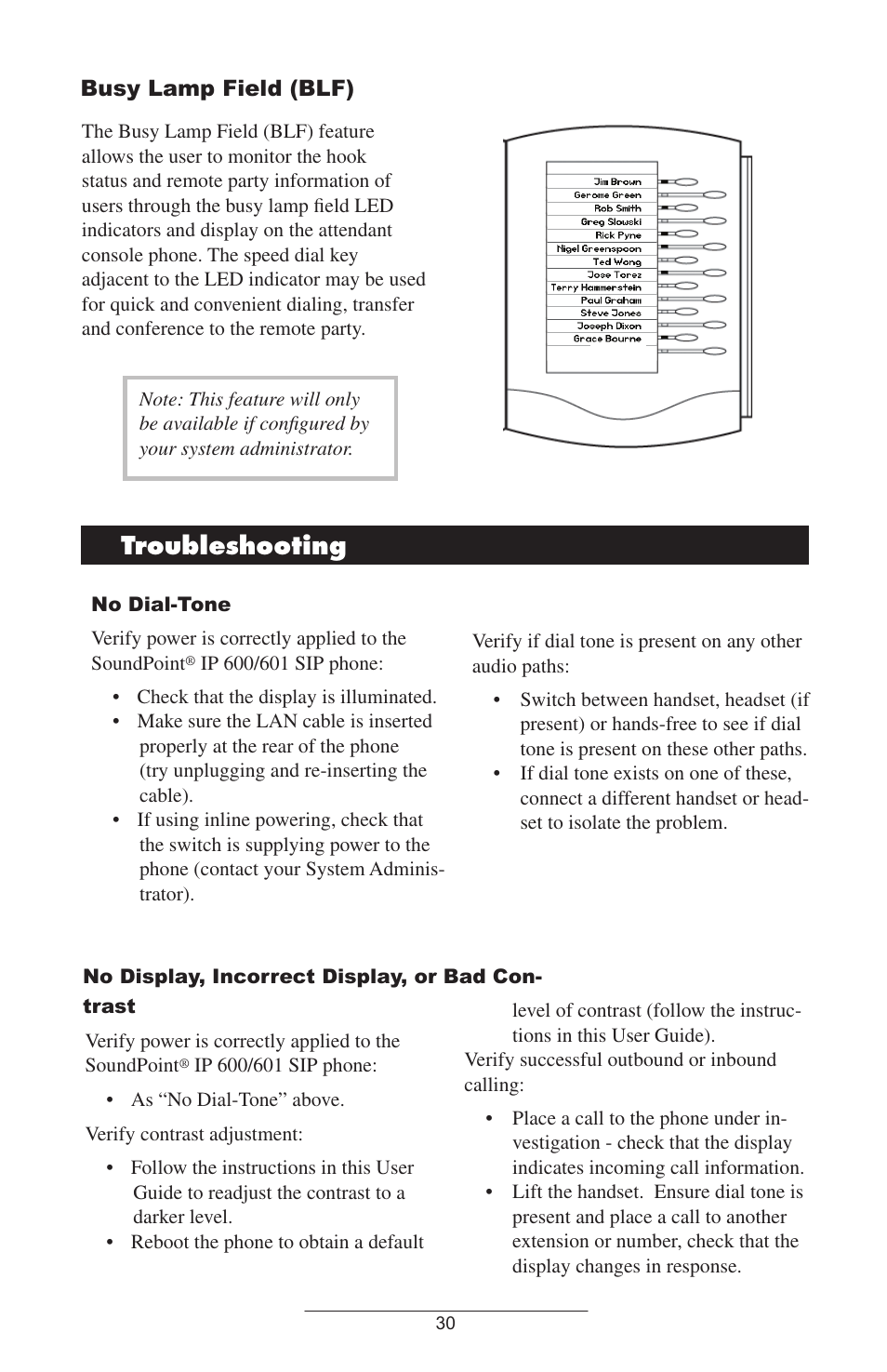 Troubleshooting | Polycom IP 600/601 User Manual | Page 33 / 39