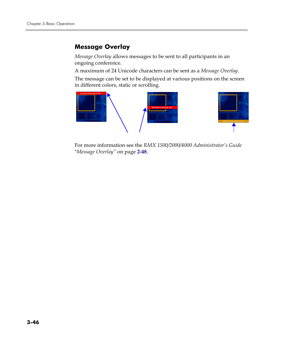 Message overlay, Message overlay -46 | Polycom DOC2560C User Manual | Page 124 / 188