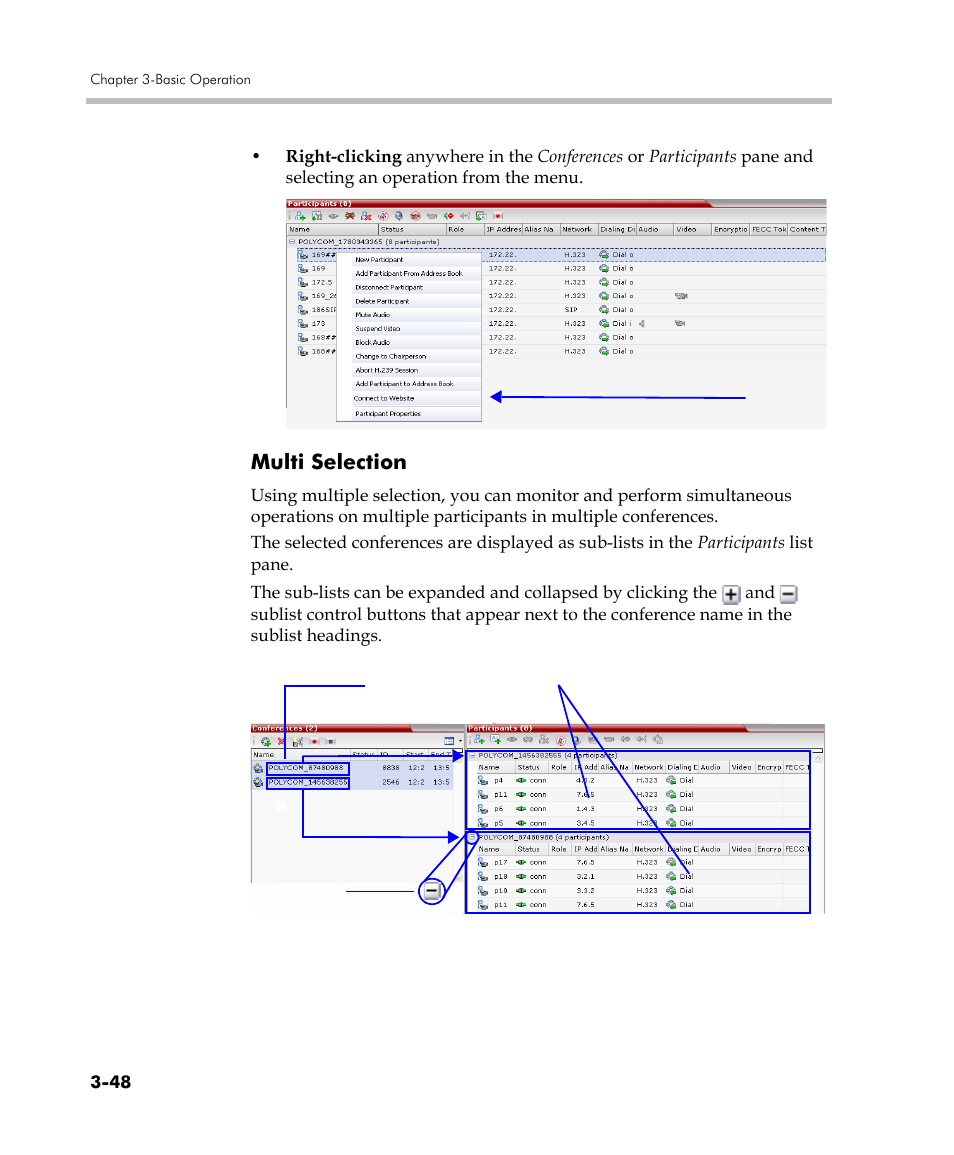 Multi selection, Multi selection -48 | Polycom DOC2560C User Manual | Page 126 / 188