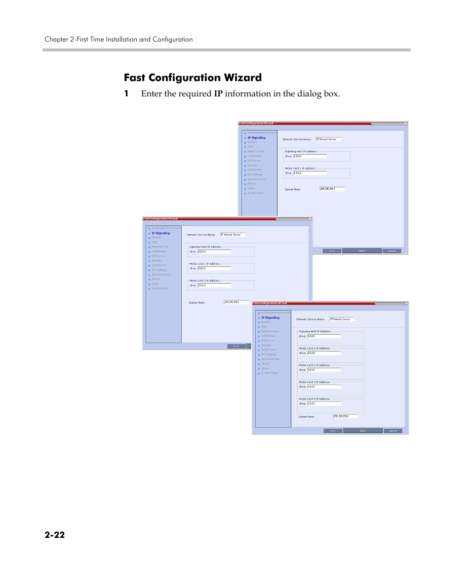 Fast configuration wizard, Fast configuration wizard -22 | Polycom DOC2560C User Manual | Page 54 / 188