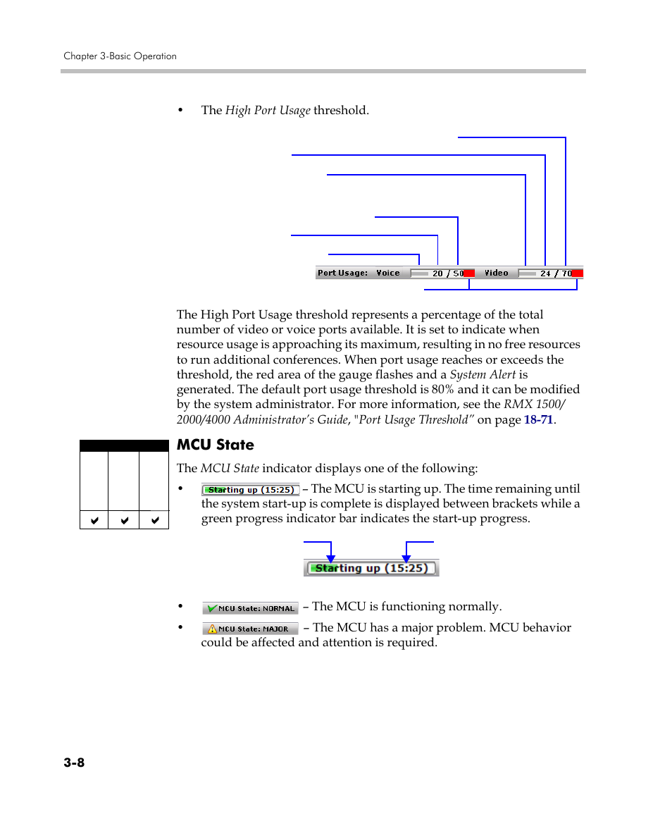 Mcu state, Mcu state -8 | Polycom DOC2560C User Manual | Page 86 / 188