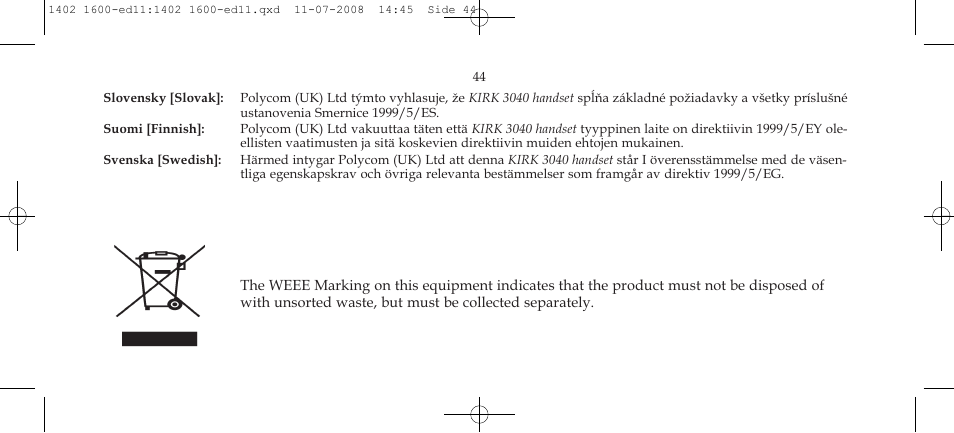 Polycom KIRK 3040 User Manual | Page 44 / 52