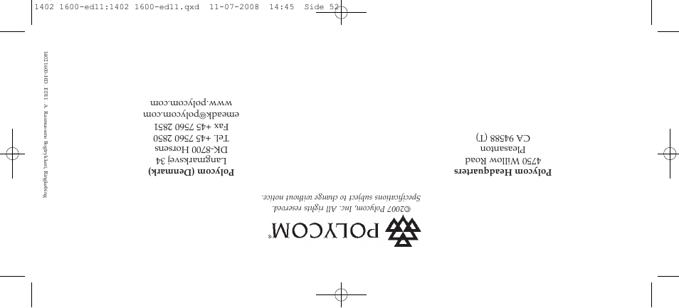 Polycom KIRK 3040 User Manual | Page 52 / 52