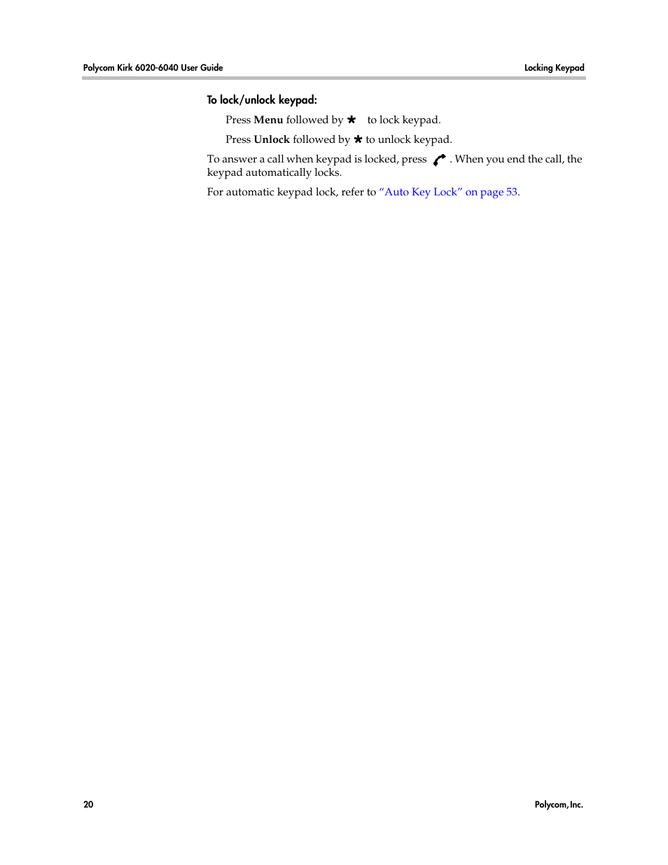 Polycom KIRK 6040 User Manual | Page 19 / 83