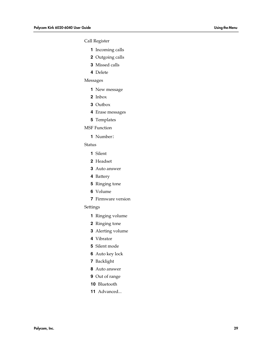 Polycom KIRK 6040 User Manual | Page 28 / 83