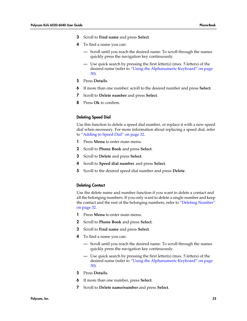 Belonging numbers, refer to | Polycom KIRK 6040 User Manual | Page 32 / 83
