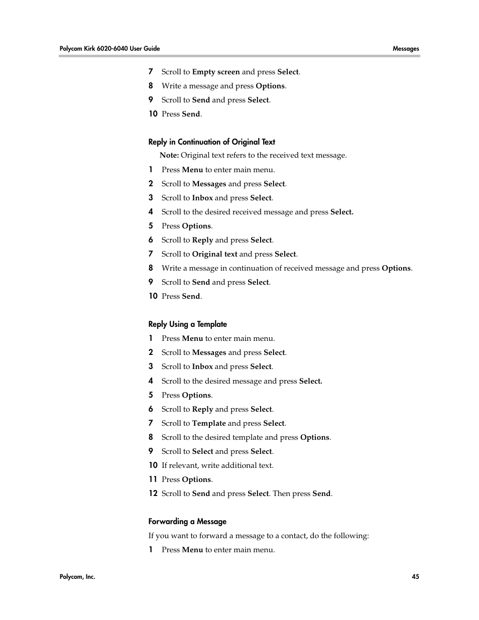 Polycom KIRK 6040 User Manual | Page 44 / 83