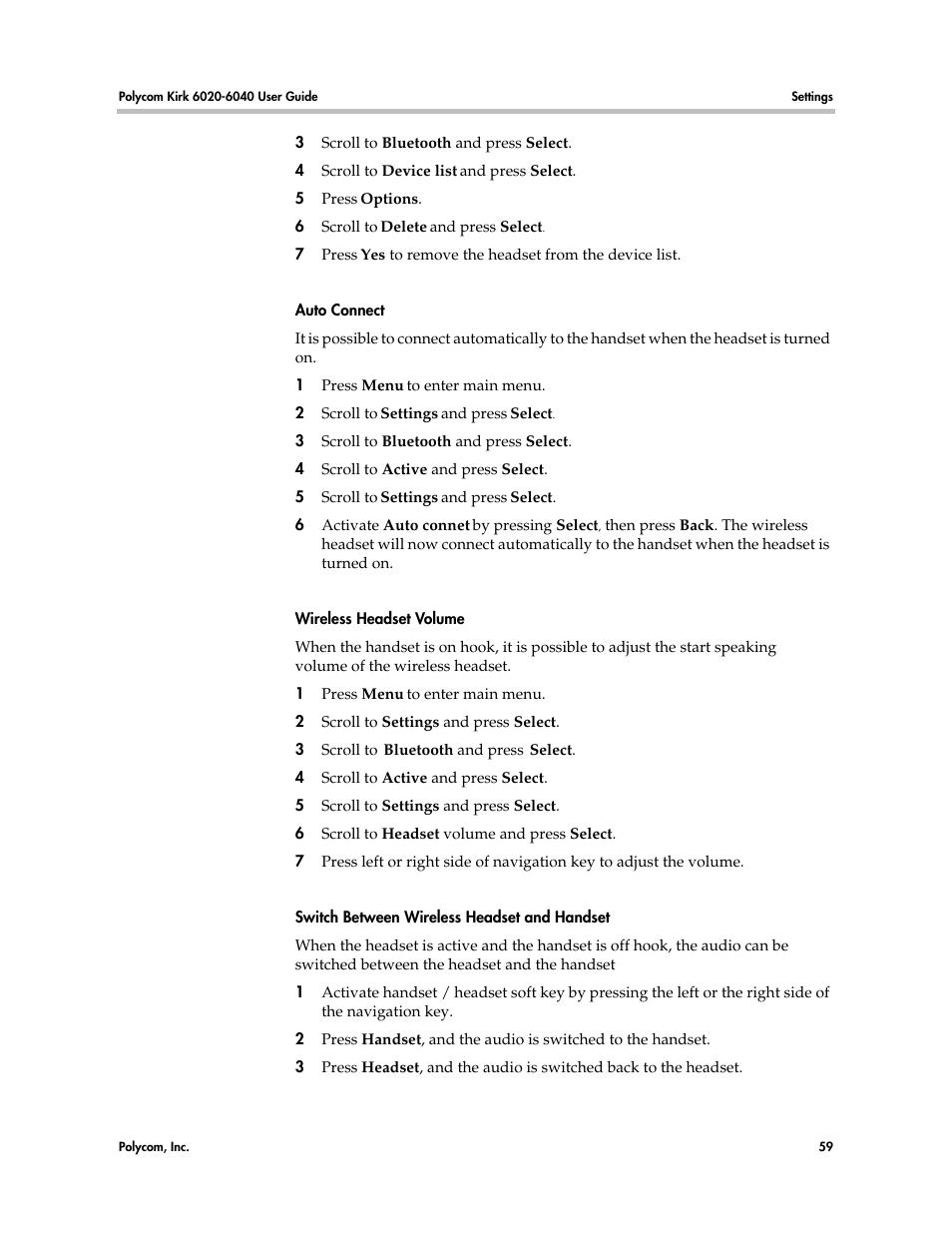 Polycom KIRK 6040 User Manual | Page 58 / 83