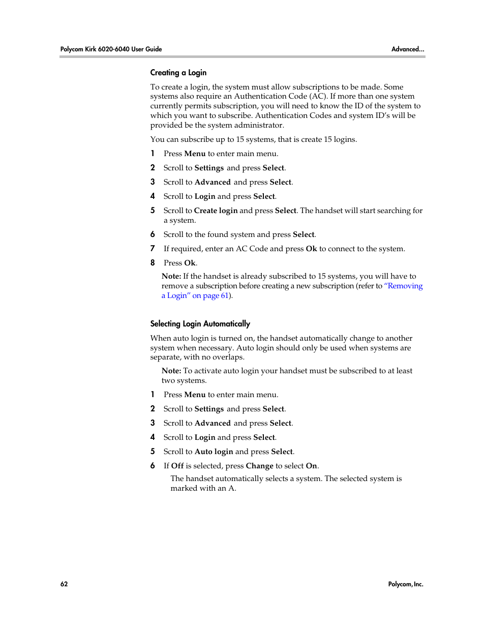 Polycom KIRK 6040 User Manual | Page 61 / 83