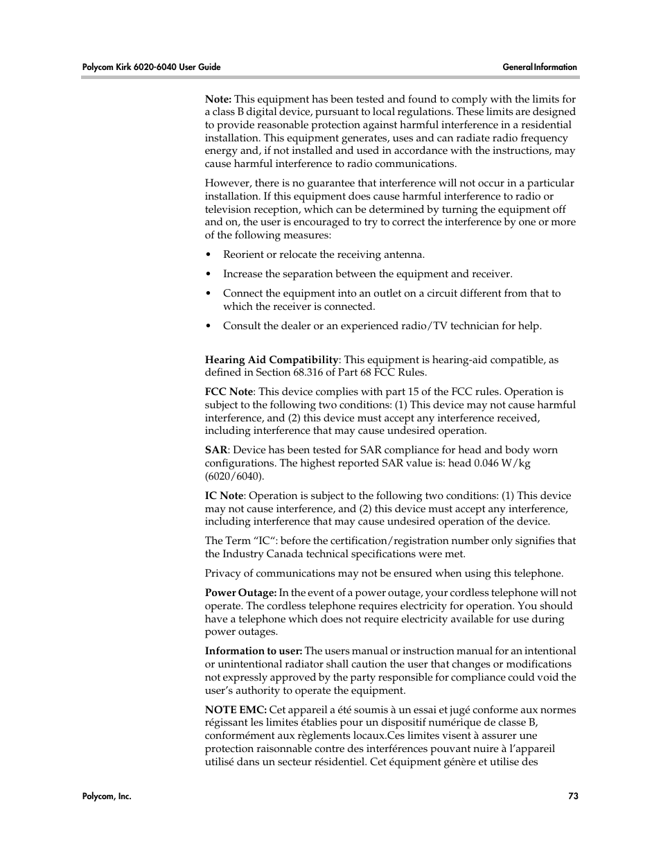 Polycom KIRK 6040 User Manual | Page 72 / 83