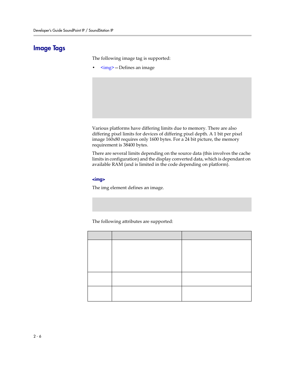 Image tags, Image tags –6 | Polycom IP Phone 1725-17693-210 Rev. A User Manual | Page 16 / 36