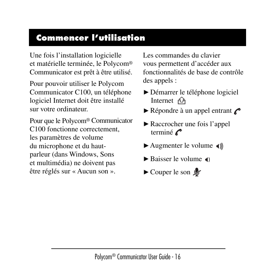 Polycom C100 User Manual | Page 18 / 90