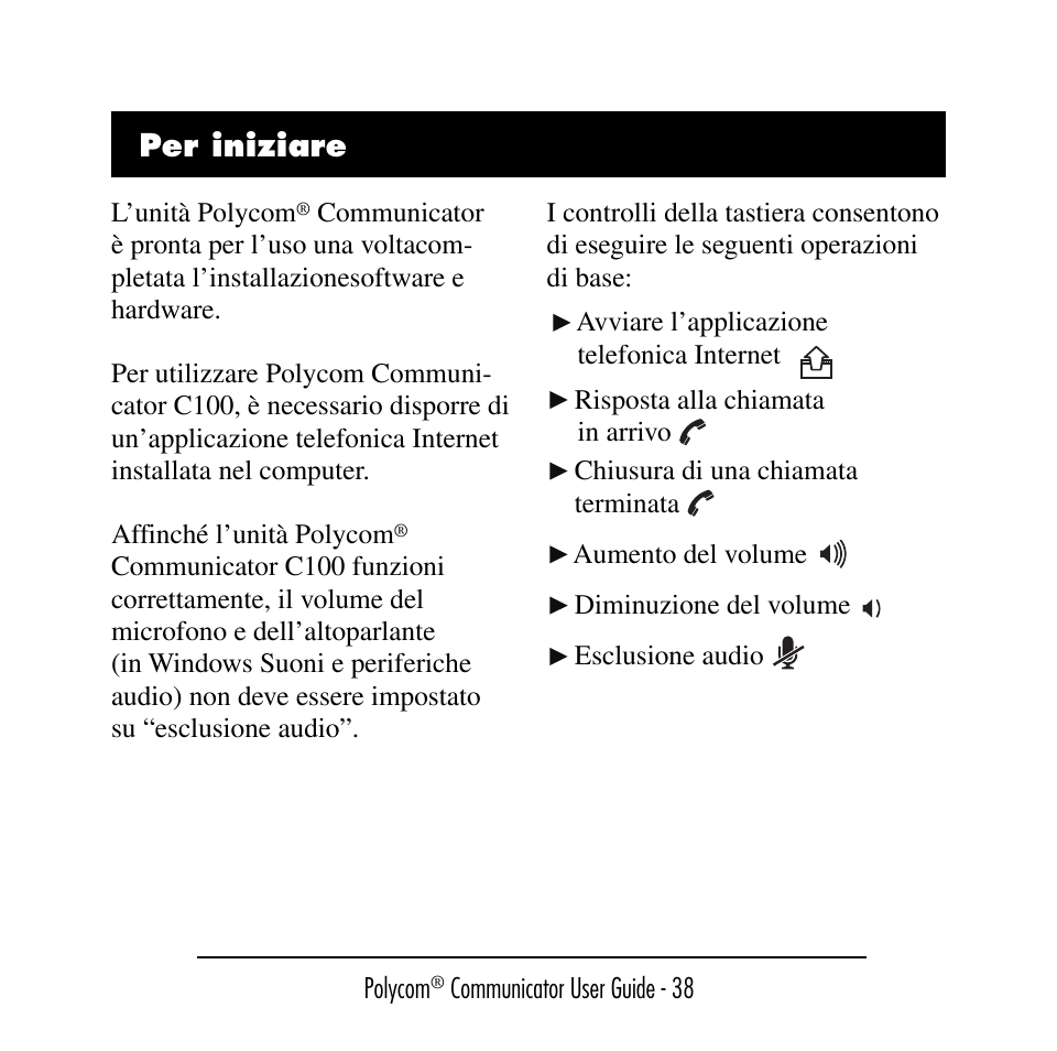 Polycom C100 User Manual | Page 40 / 90