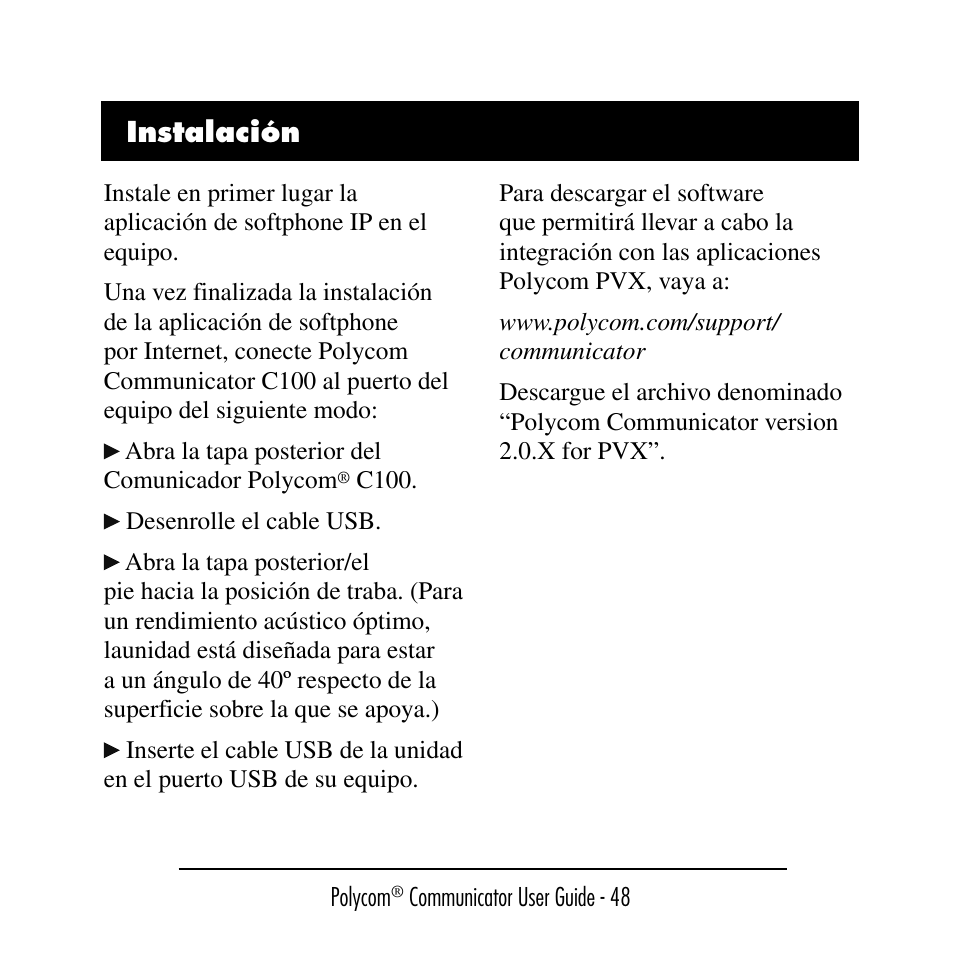 Polycom C100 User Manual | Page 50 / 90