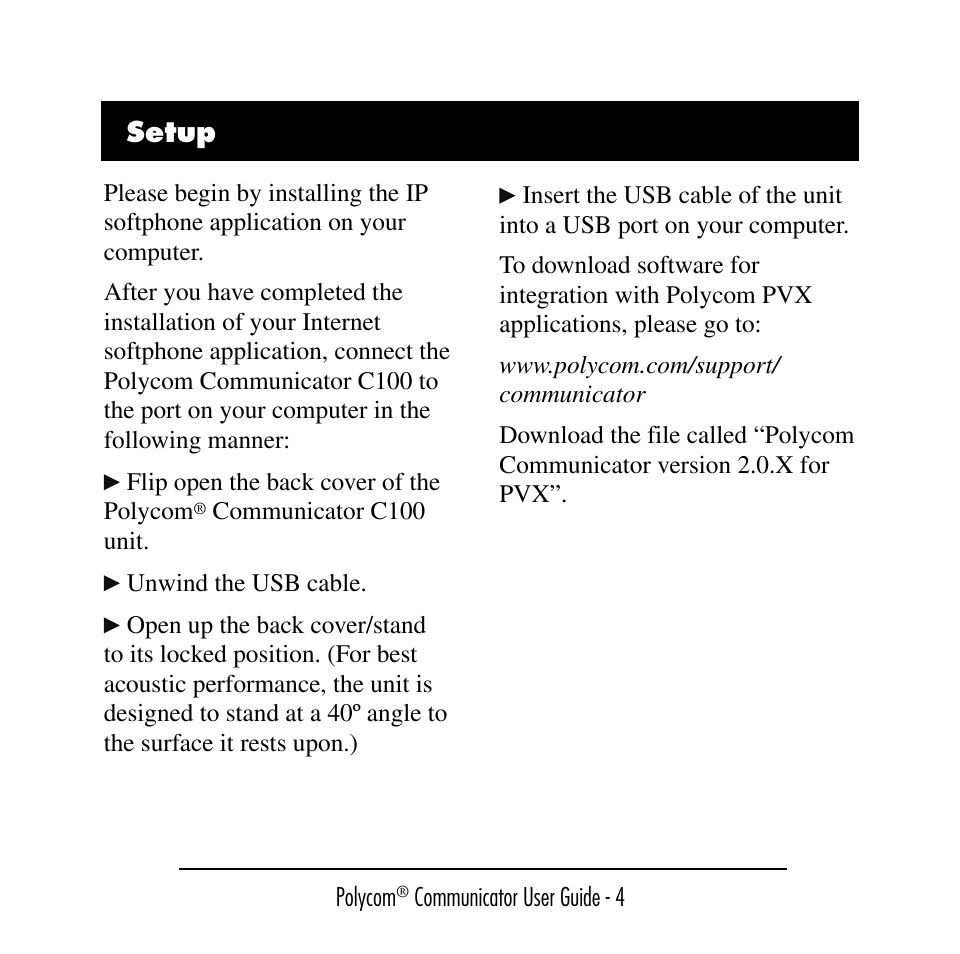 Polycom C100 User Manual | Page 6 / 90