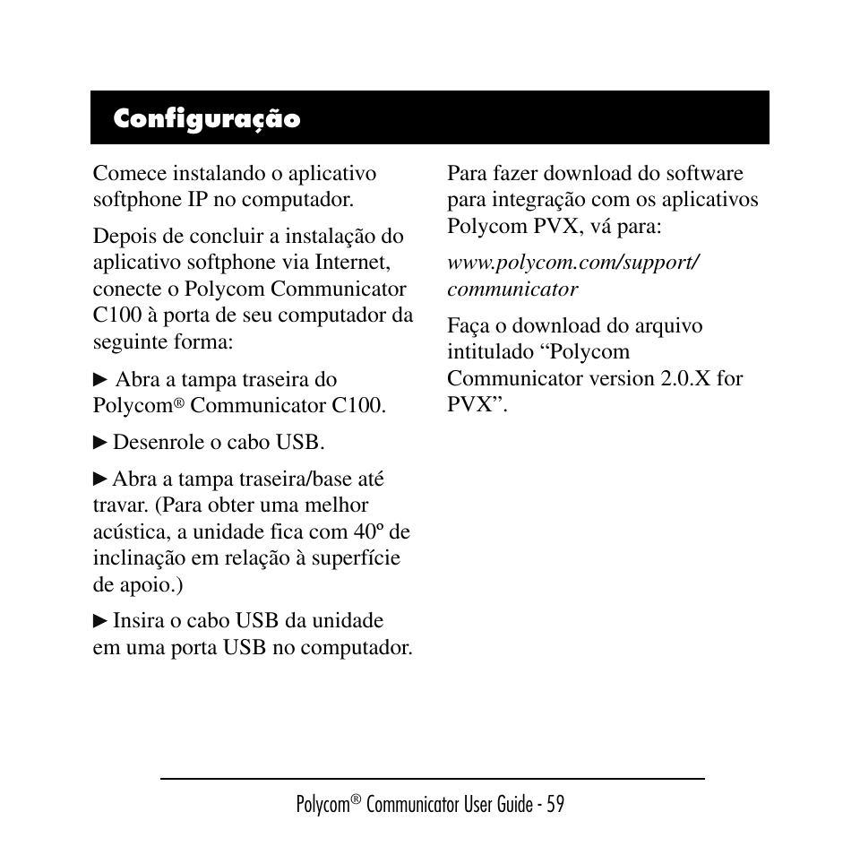 Polycom C100 User Manual | Page 61 / 90