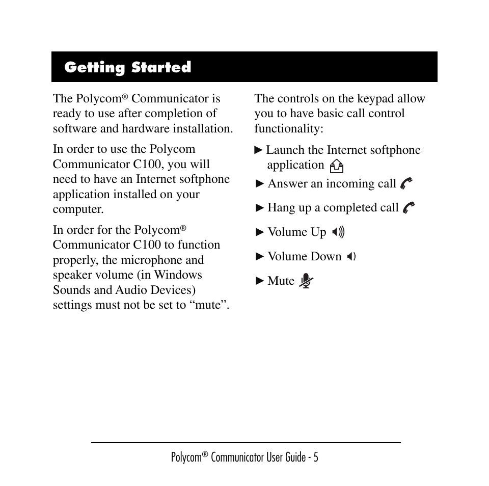 Polycom C100 User Manual | Page 7 / 90