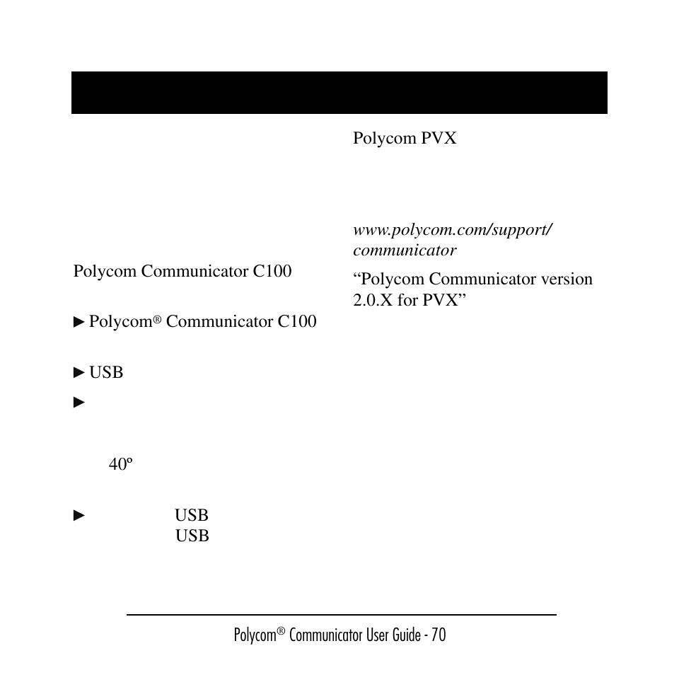 Polycom C100 User Manual | Page 72 / 90
