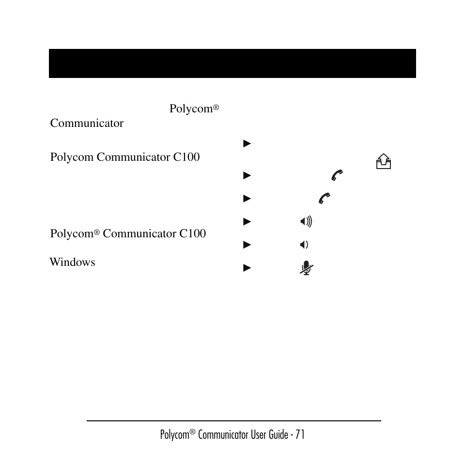 Polycom C100 User Manual | Page 73 / 90