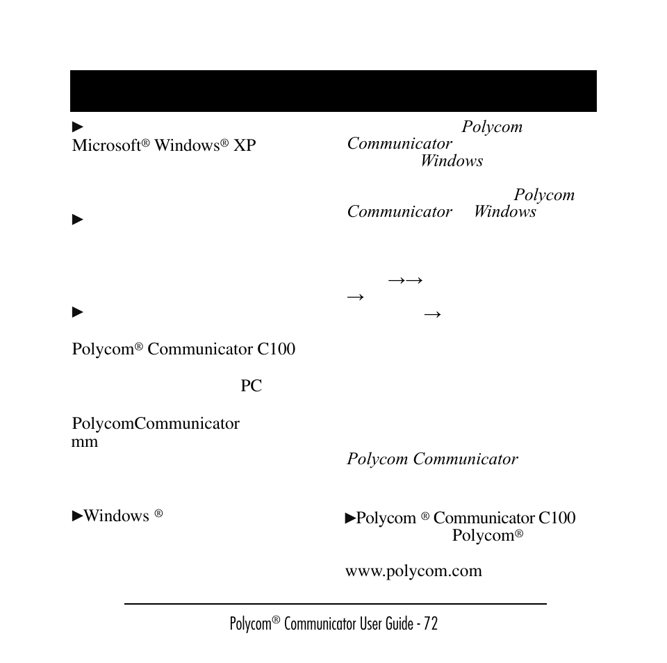 Polycom C100 User Manual | Page 74 / 90