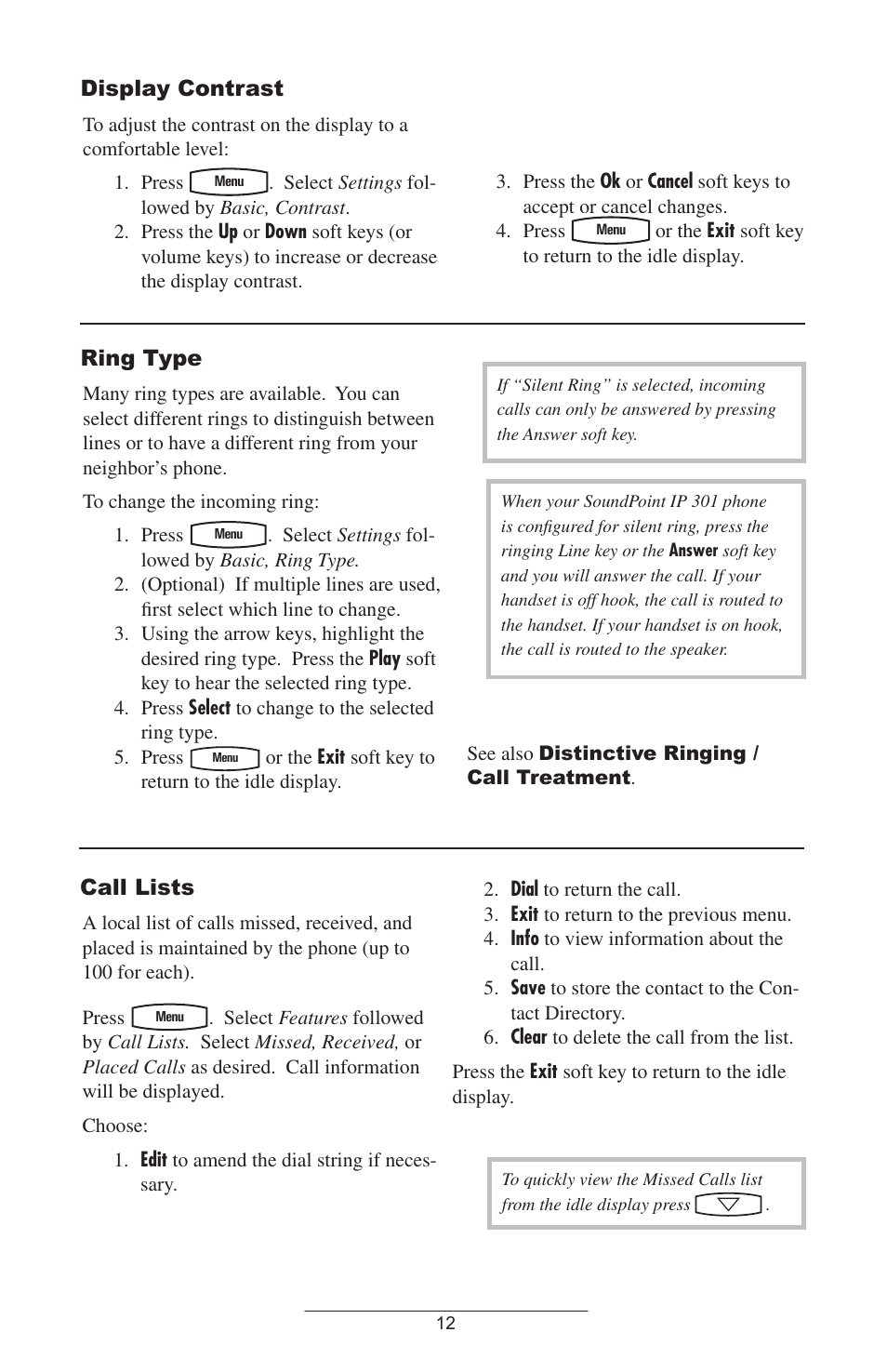 Polycom SoundPoint IP 301 SIP User Manual | Page 15 / 30