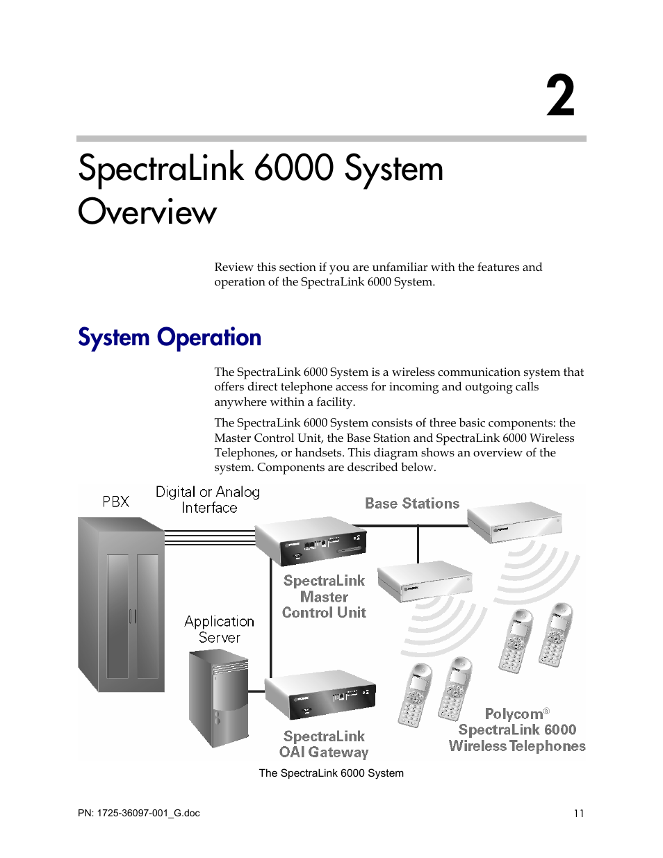 Spectralink 6000 system overview, System operation | Polycom SpectraLink 6100 MCU User Manual | Page 11 / 60