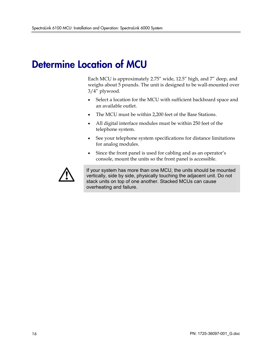Determine location of mcu | Polycom SpectraLink 6100 MCU User Manual | Page 16 / 60