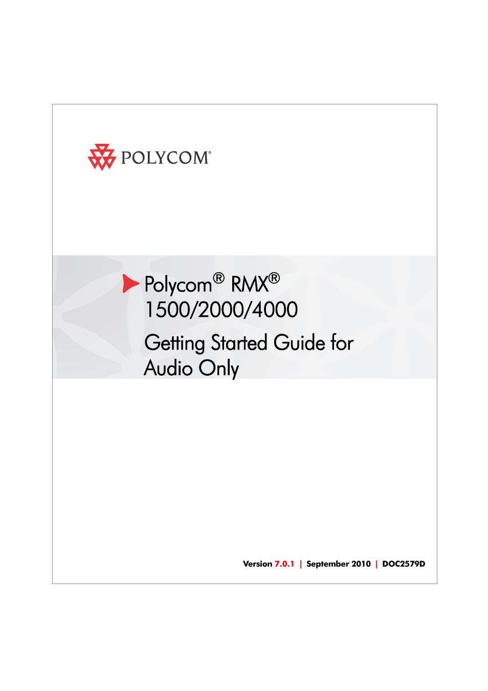 Polycom RMX DOC2579D User Manual | 160 pages