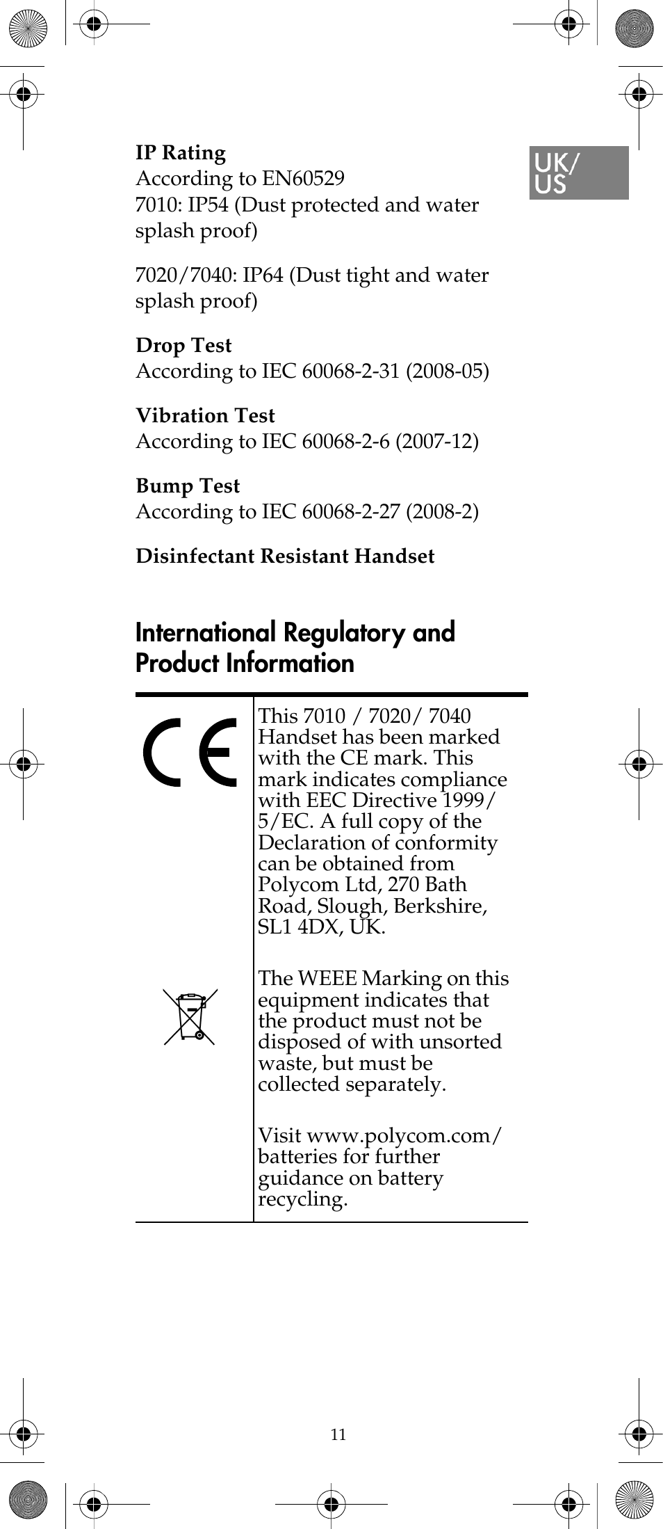 International regulatory and product information | Polycom KIRK 7040 User Manual | Page 11 / 76