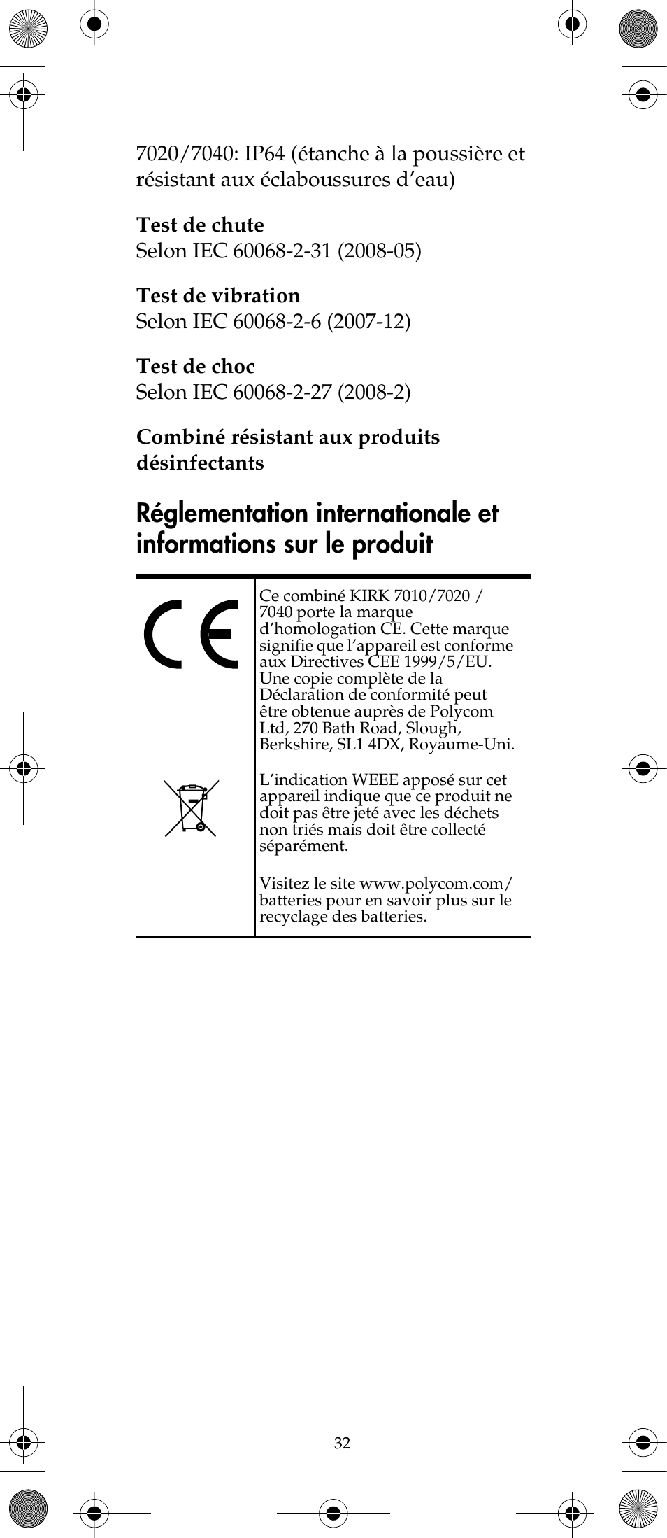 Polycom KIRK 7040 User Manual | Page 32 / 76