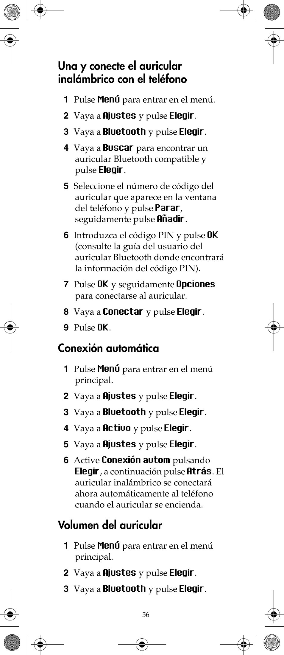 Conexión automática, Volumen del auricular | Polycom KIRK 7040 User Manual | Page 56 / 76