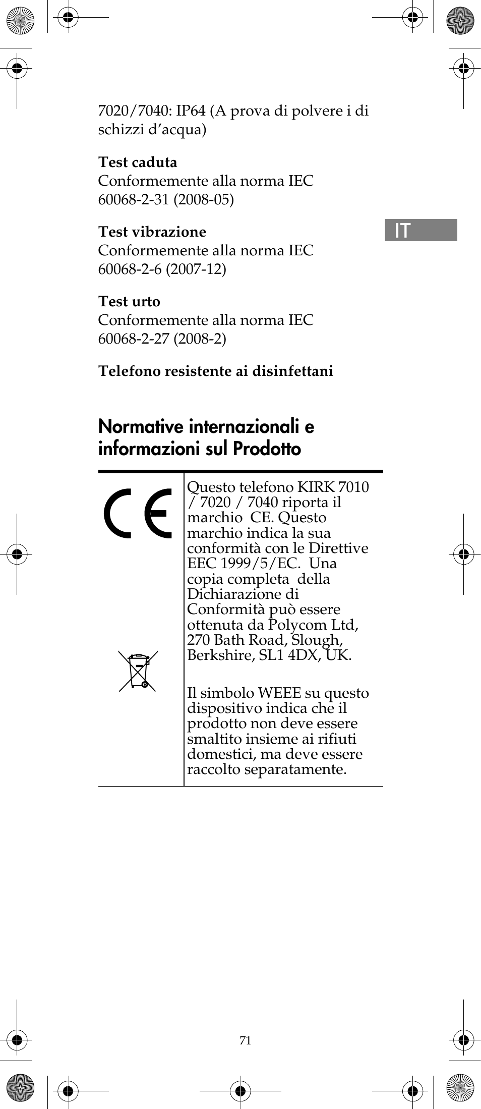 Polycom KIRK 7040 User Manual | Page 73 / 76