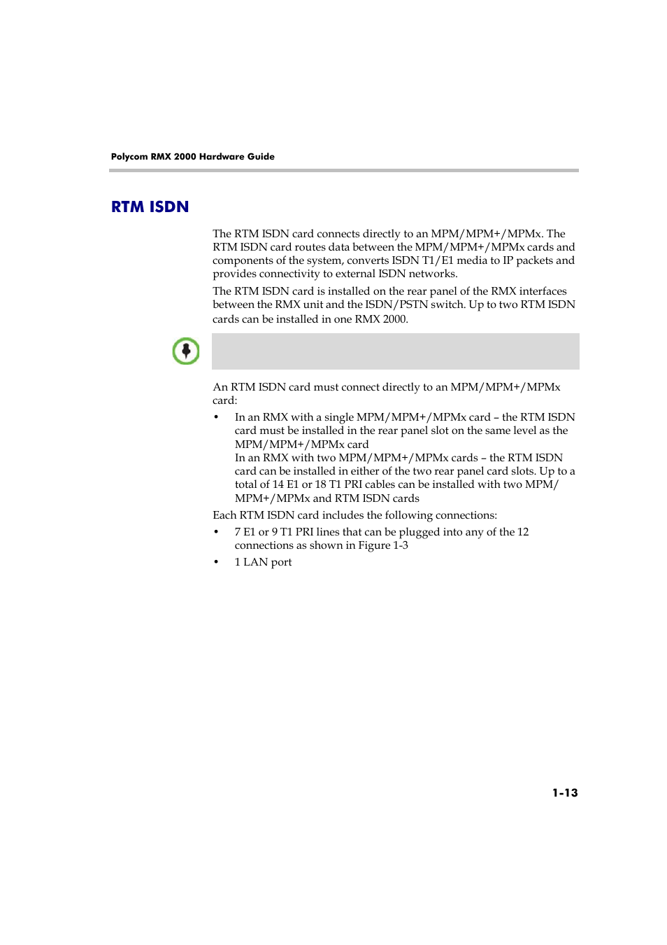 Rtm isdn, Rtm isdn -13 | Polycom DOC2558A User Manual | Page 19 / 45