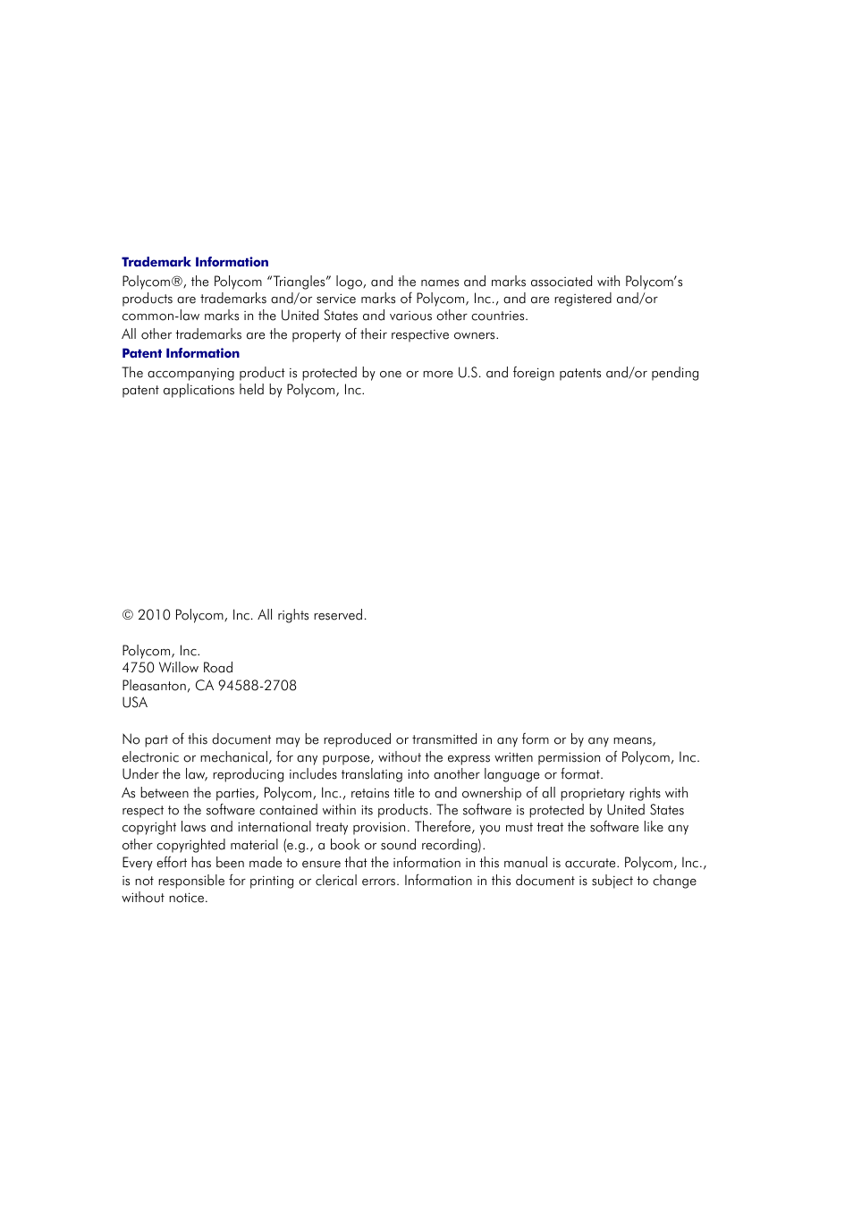Polycom DOC2585A User Manual | Page 2 / 160