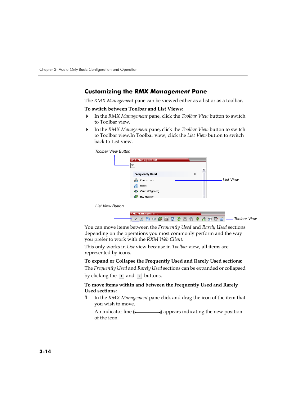 Customizing the rmx management pane, Customizing the rmx management pane -14 | Polycom DOC2585A User Manual | Page 90 / 160