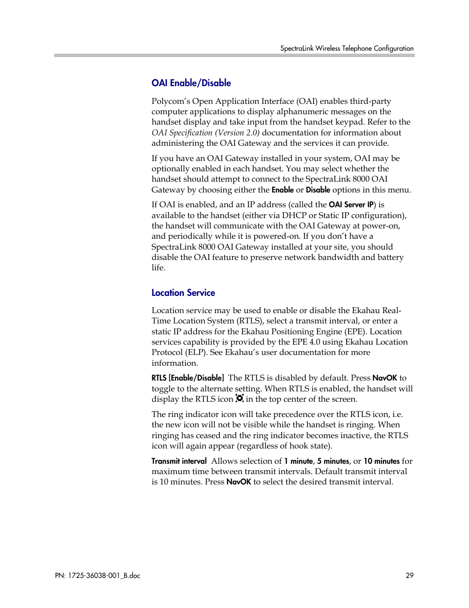 Polycom SpectraLink 1725-36038-001 User Manual | Page 29 / 101