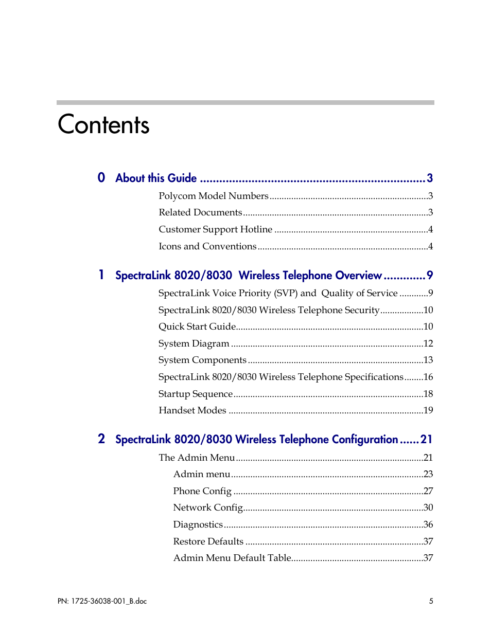 Polycom SpectraLink 1725-36038-001 User Manual | Page 5 / 101