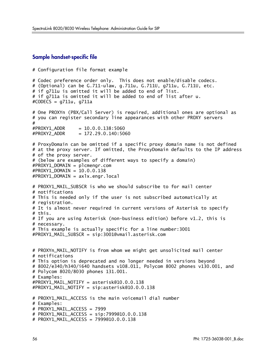 Polycom SpectraLink 1725-36038-001 User Manual | Page 56 / 101