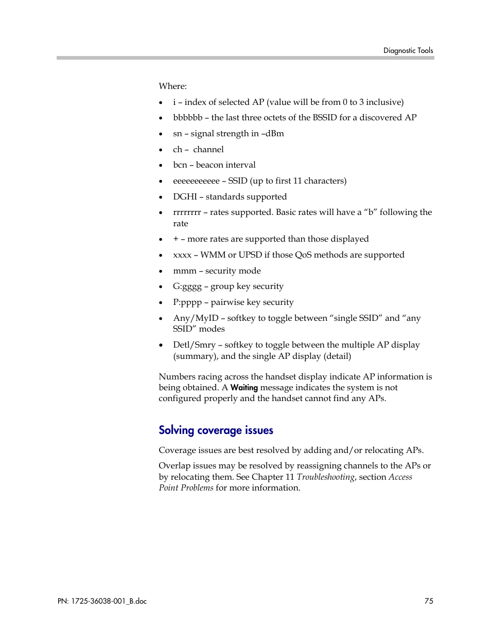 Solving coverage issues | Polycom SpectraLink 1725-36038-001 User Manual | Page 75 / 101