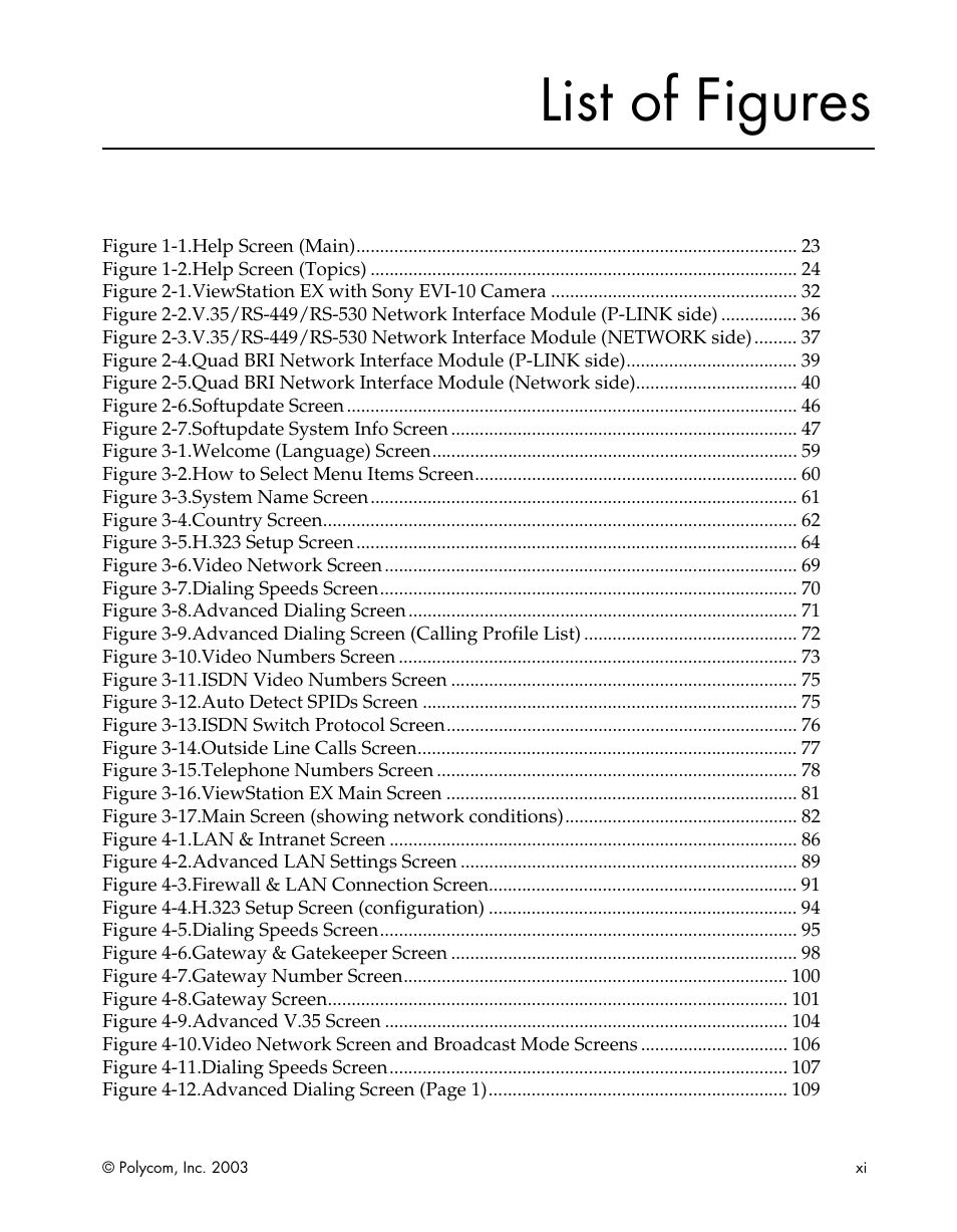 List of figures | Polycom Webcam User Manual | Page 13 / 356