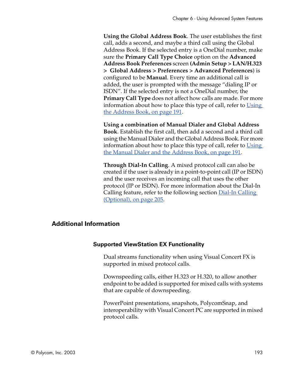 Additional information | Polycom Webcam User Manual | Page 195 / 356