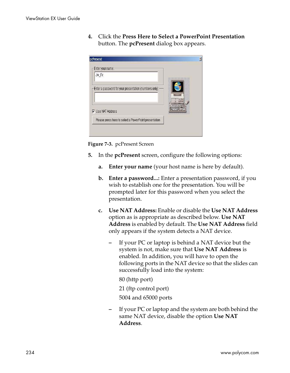 Figure 7-3.pcpresent screen | Polycom Webcam User Manual | Page 236 / 356