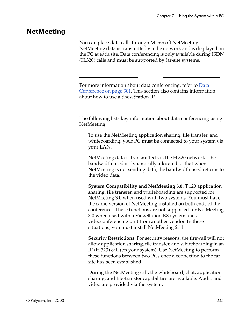 Netmeeting | Polycom Webcam User Manual | Page 247 / 356