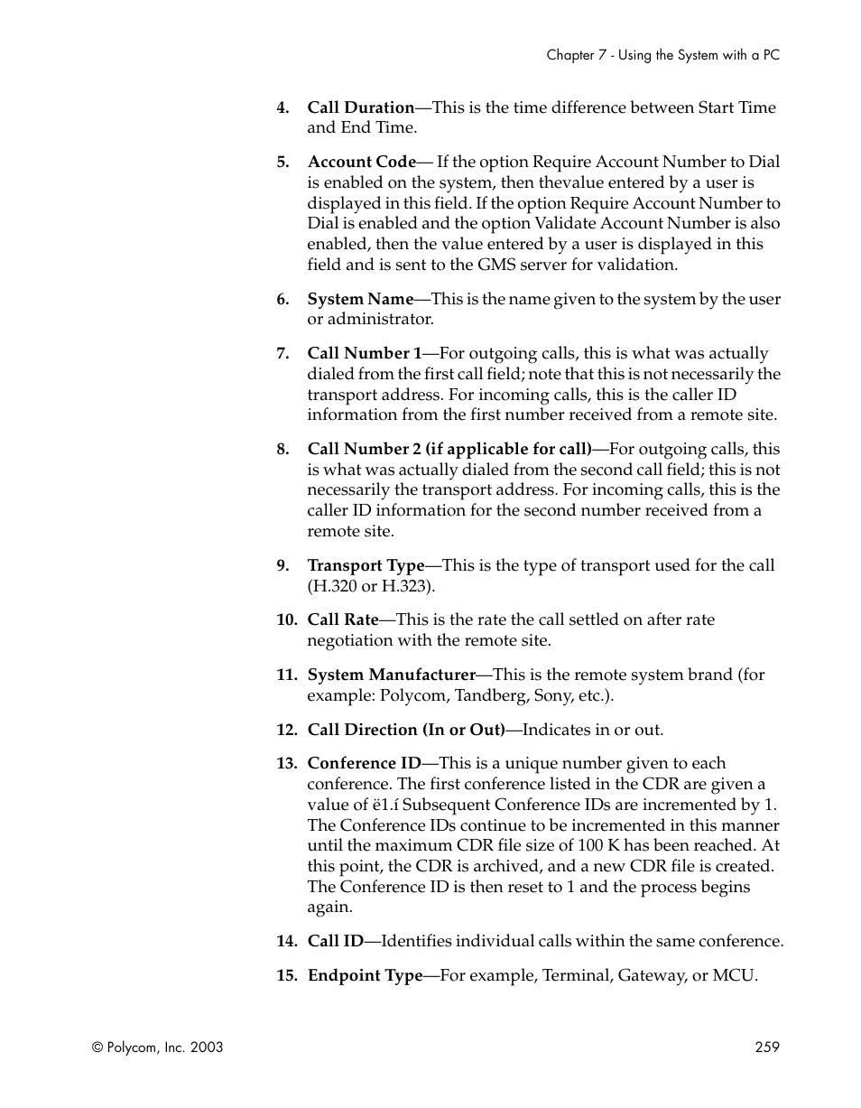 Polycom Webcam User Manual | Page 261 / 356