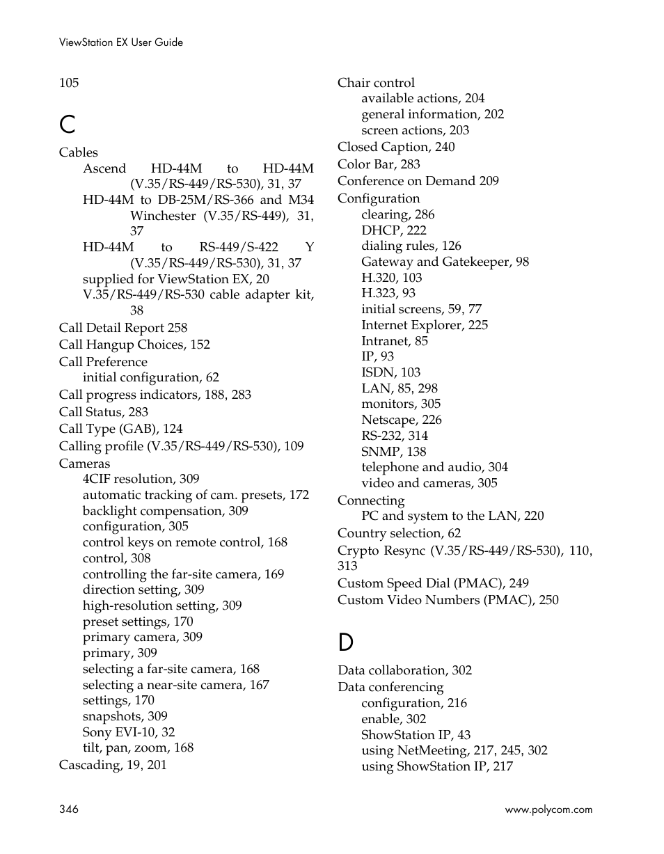 Polycom Webcam User Manual | Page 348 / 356