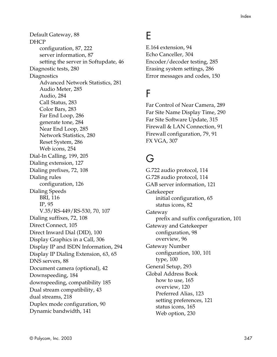 Polycom Webcam User Manual | Page 349 / 356