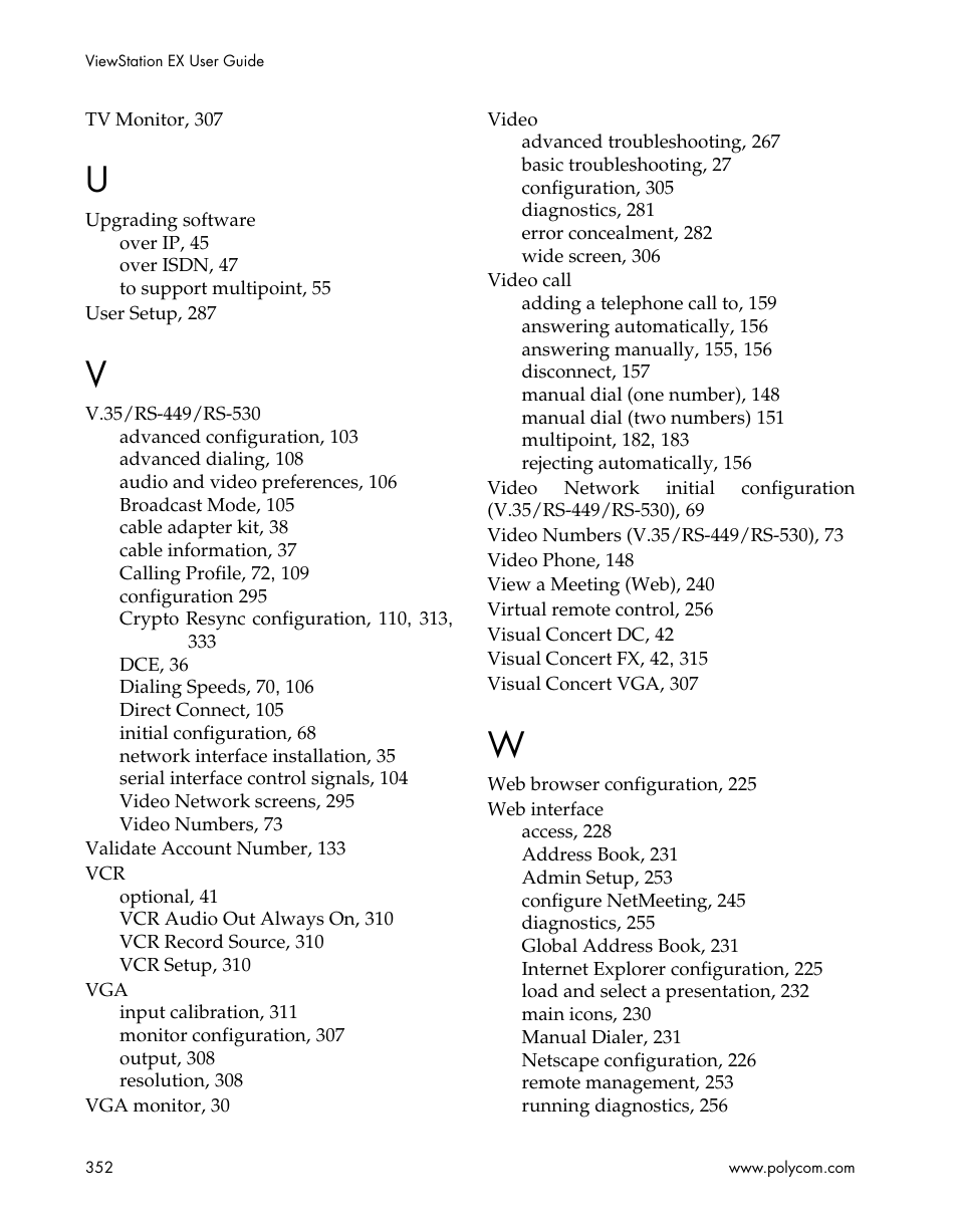 Polycom Webcam User Manual | Page 354 / 356