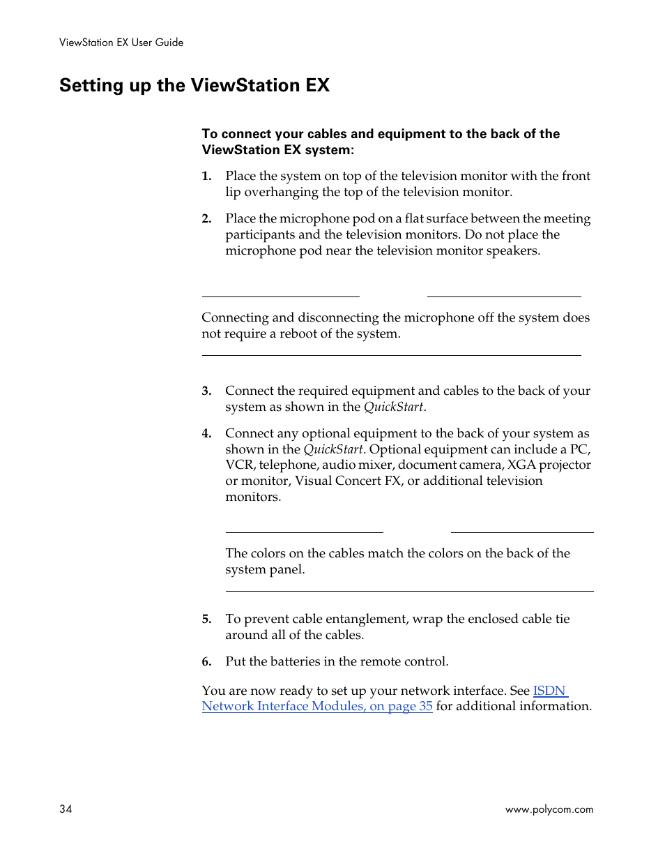 Setting up the viewstation ex | Polycom Webcam User Manual | Page 36 / 356